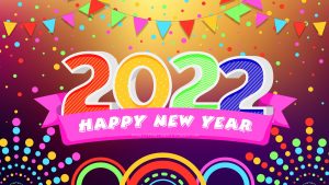 2022 Happy New Year Colorful Wallpaper