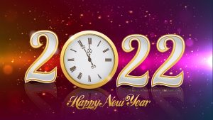 2022 New Year Clock Wallpaper