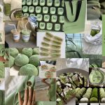 Aesthetic Collage Sage Green Wallpaper mobile Free Download
