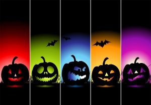 Colorful Halloween Horor Wallpaper 4K
