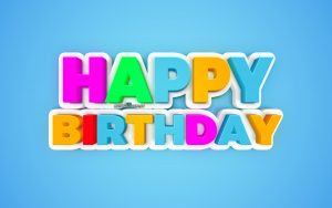 Happy Birthday, Multicolored 3d Letters, Blue Background, – Blue High Resolution Happy Birthday Background