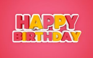 Happy Birthday, Pink Background, 3d Multicolored Letters, – High Resolution Hd Backgrounds Birthday