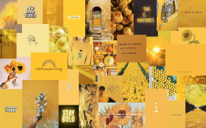 aesthetic wallpaper yellow desktop