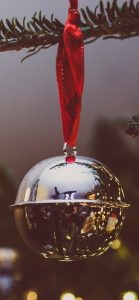 christmas silver bell iphone wallpaper