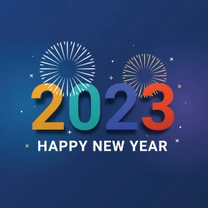 happy new year 2023 festive realistic