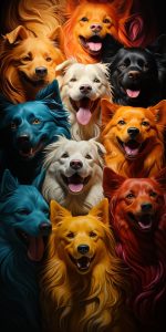 Amazing Color Dog iPhone Mobile Theme Wallpaper