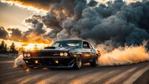 4k Muscle cars on track wallpaper