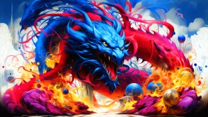 4k Colorful Monster Dragon Desktop Wallpaper