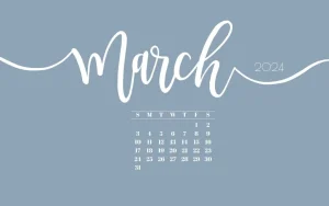 March 2024 Calendar Wallapers