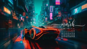 March-Background-Wallpaper-Neon-Car