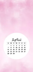 April 2024 Calendar Phone Wallpaper HD