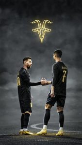 Messi and Ronaldo Lock Screen Wallpaper