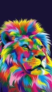 rainbow lion desktop wallpaper phone