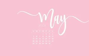 May Desktop Wallpaper 2024 pink
