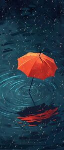 Amazing iPhone Wallpaper Rain and Umbrella
