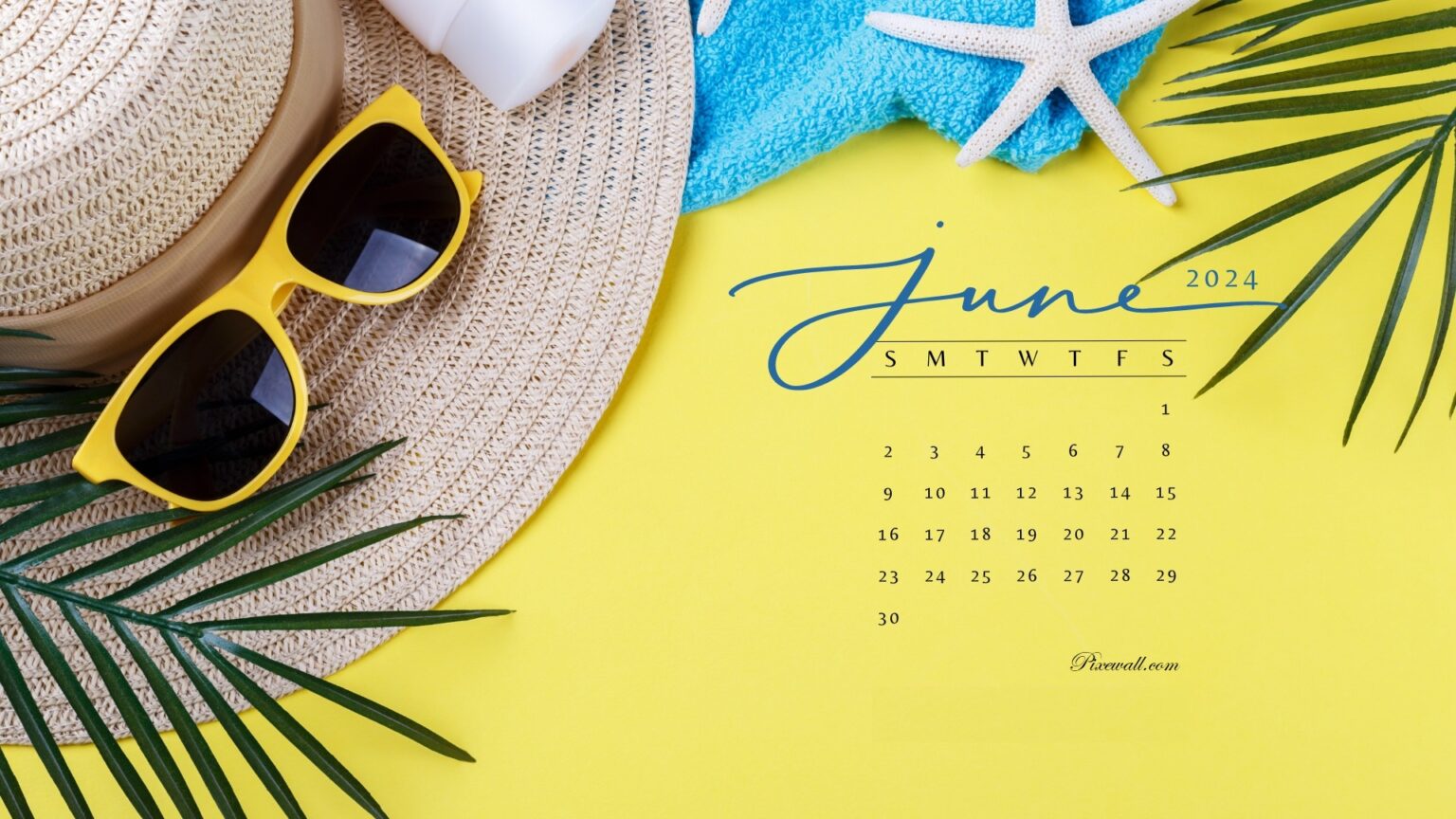 June 2024 Desktop Wallpaper Calendar Summer Free Download