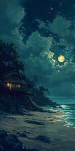 Night and Moon Wallpaper