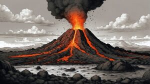 Volcano Art Wallpaper