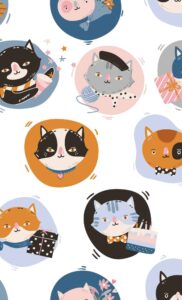 cat pattern iphone wallpaper
