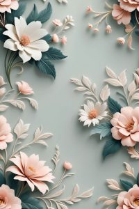 Beautiful and Delicate Floral Design Wallpaper