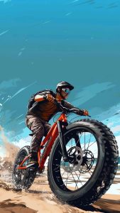 Bicycle Driver Wallpaper iPhone