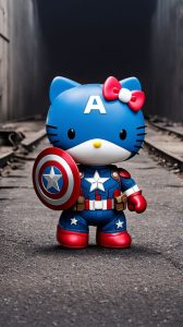 Captain America Hello Kitty Wallpaper