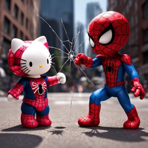 Hello Kitty and Spider Man HD