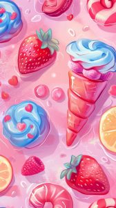 Pink Ice Cream iPhone Wallpapers