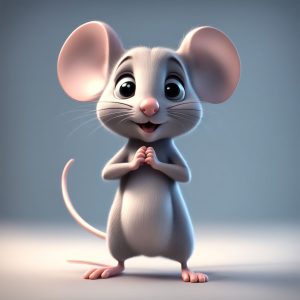 A cute little mouse model wallpaper
