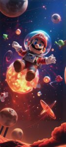 Astronaut Mario Wallpaper