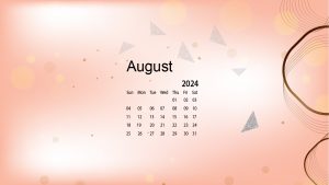 august 2024 wallpaper calendar cute glitter