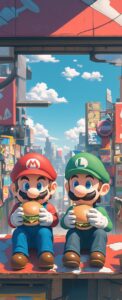 Mario & Luigi having a great time in Tokyo