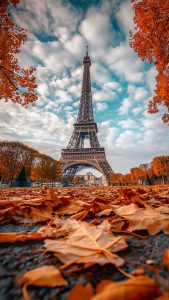 Eiffel Tower Autumn Wallpaper 4k