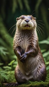 Otter with elongated rabbit features