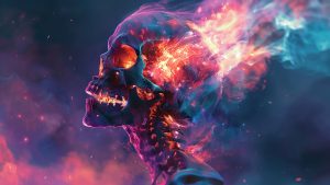 Skull HD 4K Wallpaper PC Skeleton Burning Digital Art