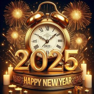 Clock Countdown Happy New Year 2025 Images