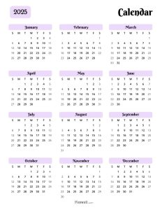 Printable Calendar 2025 Images