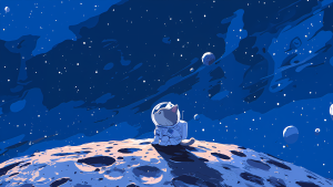 Astronaut Cat on the Moon 4K PC Wallpaper