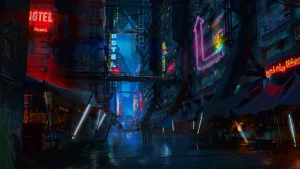 CYBERPUNK CITY NIGHT WALLPAPER