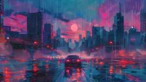 Cyberpunk Cityscape Rain 4k Wallpaper