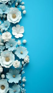 iPhone Flower and Blue Backgrounds