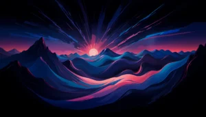 Painting Abstract Wavy Shapes In Vibrant B Upscayl 2x Realesrgan X4plus Anime