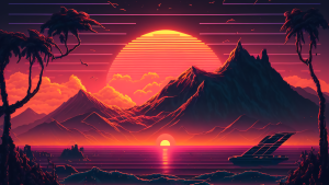 Synth Sunset Lake 162023