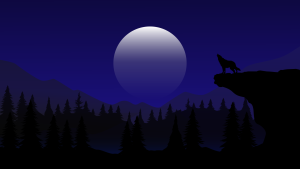 Night Wolf Howling Wallpaper Hd